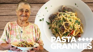 93yr old Maddelena makes tajarin pasta with livers from Piemonte! | Pasta Grannies