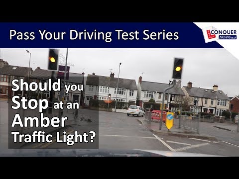 Should you Stop at Amber? Pass your Driving Test Series