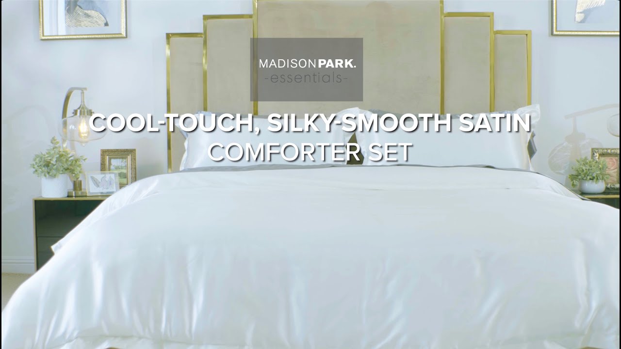 Madison Park Cool Touch Silky Smooth Satin Comforter Set