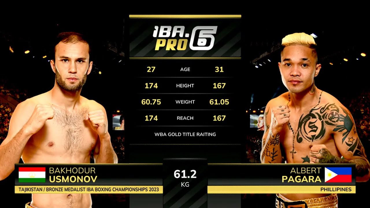 Bakhodur Usmonov 🇹🇯 vs Albert Pagara 🇵🇭 | IBA.PRO 6 | May 23, 2025 | Dushanbe, Tajikistan