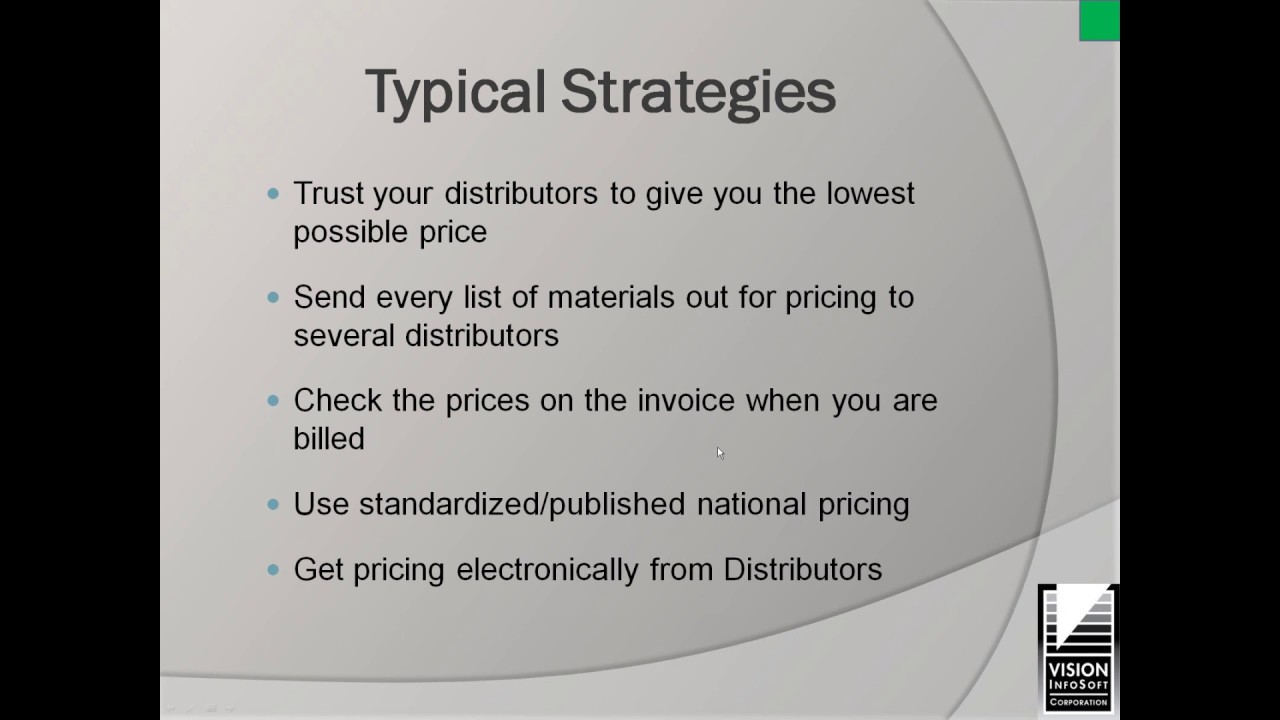 Misconceptions and Best Practices for Electrical Material Pricing