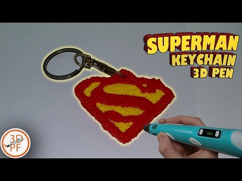 3d-pen-keychain---how-to-make-superman-logo-keychain