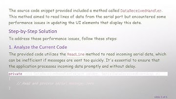 Solving the Slow Textbox Updates in C#  WinForms When Reading Serial Data