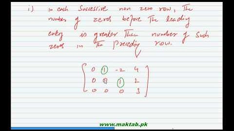 FSc Math Book1, Ch 3, LEC 21: Echelon and Reduced Echelon forms of Matrices