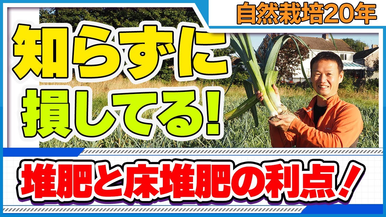 【自然栽培212】その考え方、注意かも！堆肥の本当の役割と、床堆肥の利点！