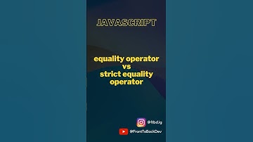 Always try to use strict equality operator when the comparison is of type also. #shorts #javascript