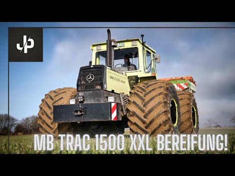 MB TRAC 1500 auf Terra Bereifung! Dünger streuen 2022 || JP Agrar