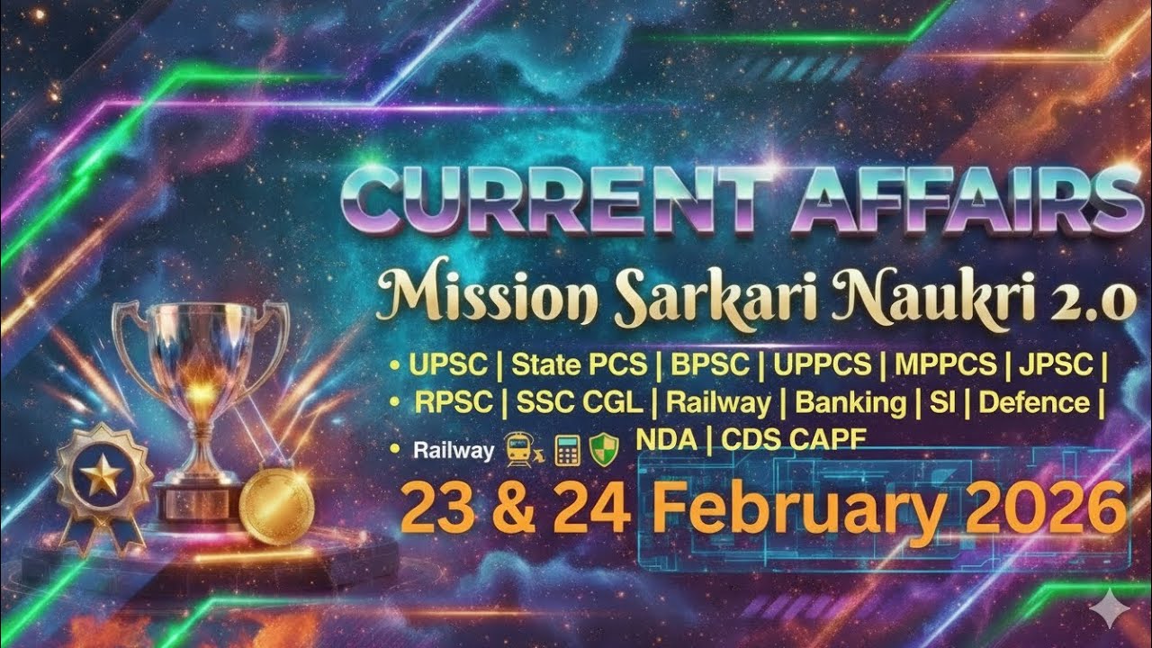 🔴  23 & 24 February 2026 | Current Affairs  Daily Current Affairs | Competitive Exam News Analysis 🎯