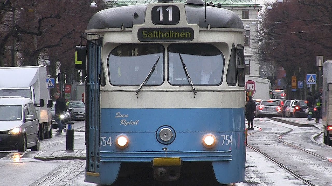 Spårvagnståg med M28 och M29 Spårvagnar i Göteborg 2020.