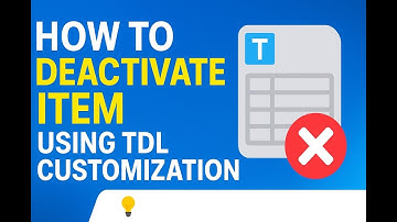 How to Use Tally TDL for Item Deactivation | Step by Step Tutorial