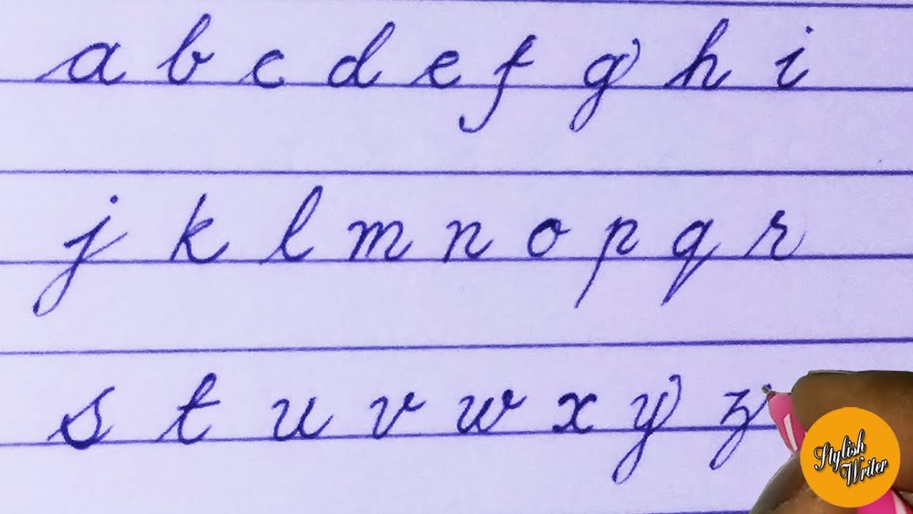 English Small Alphabets Cursive Handwriting Stylish Writer Youtube