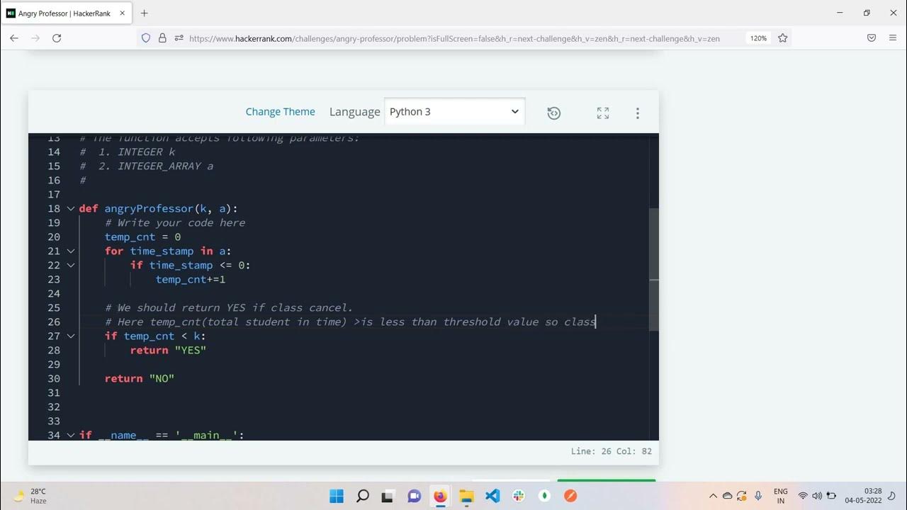 Angry Professor | HackerRank | Python - YouTube