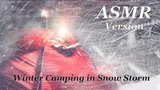 Winter Camping in Snow Storm, Blizzard, ASMR, Wind Sounds for Sleep Study Relaxing, Anxiety Relief