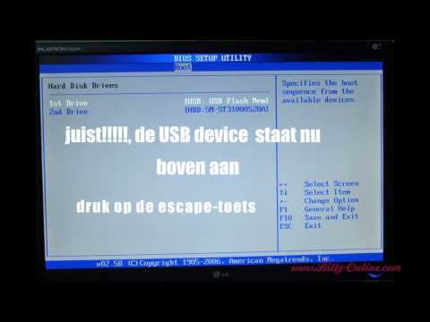 opstarten vanaf USB stick