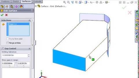 SolidWorks Surfacing 01 Surfacing   07 Knit Surfaces