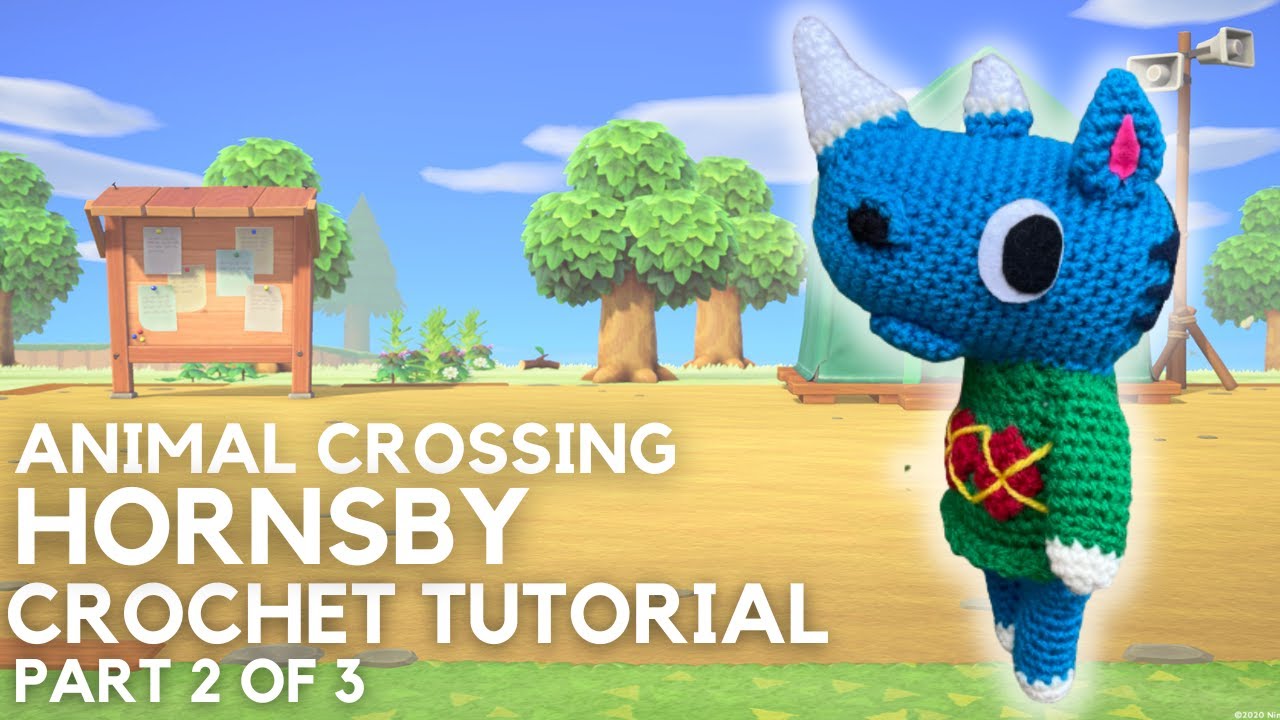 ANIMAL CROSSING HORNSBY CROCHET TUTORIAL PART 2 OF 3 HEAD & MOUTH