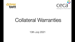 Collateral Warranties - 13th July 2021