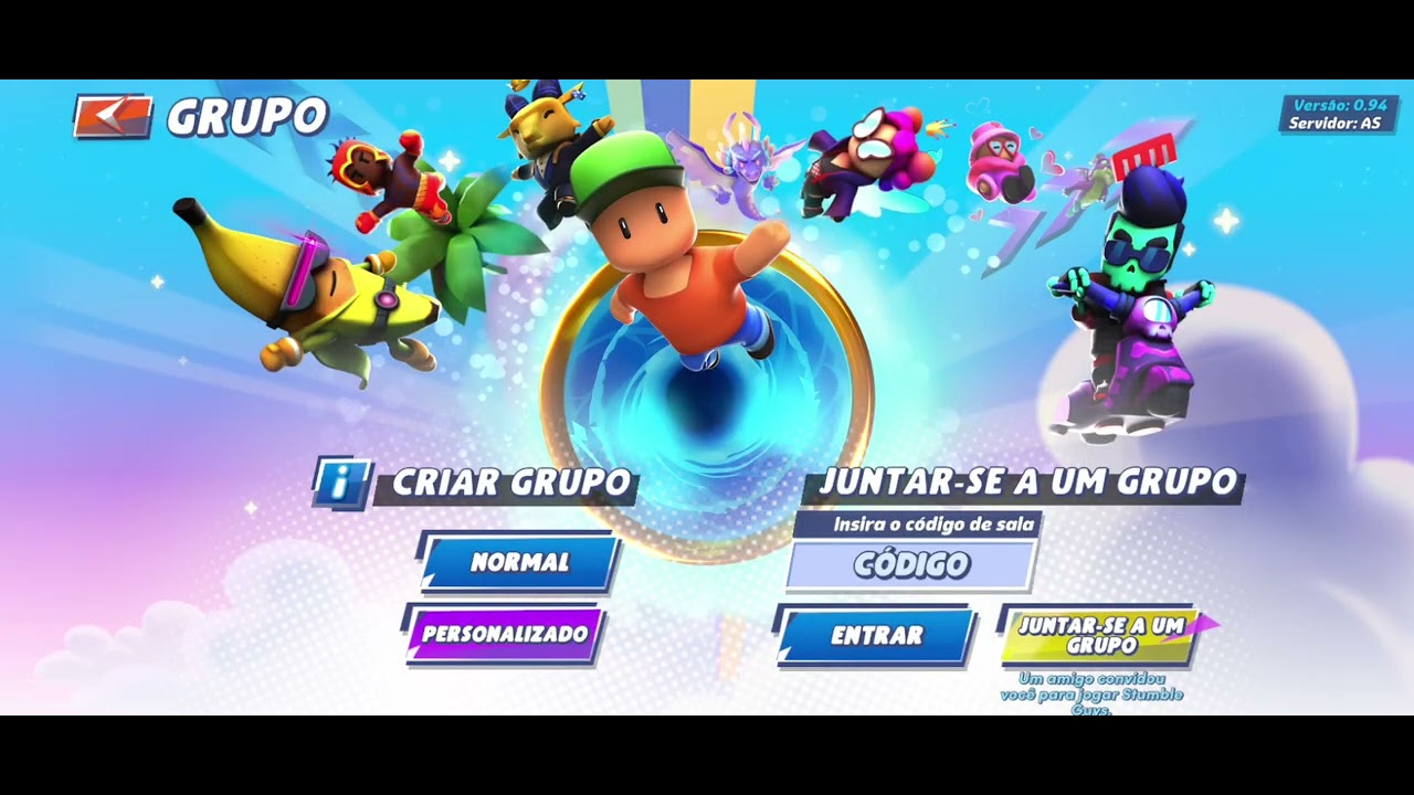Hoje eu joguei os novos eventos de stumble guys 