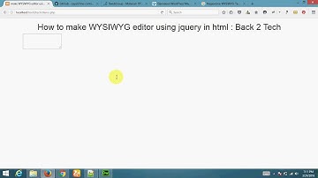 Simply Make WYSIWYG editor using jquery in html - English