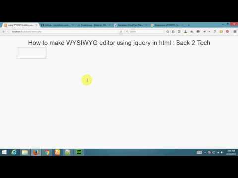 Simply Make WYSIWYG editor using jquery in html - English