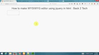 Simply Make WYSIWYG editor using jquery in html - English