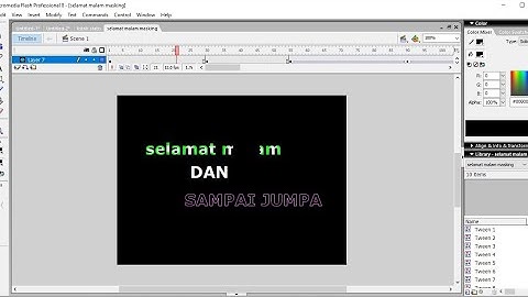 makromedia flash 8 | Teknik masking atau tulisan berjalan dengan