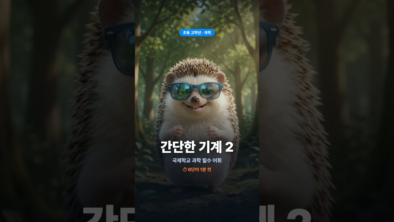 고도치와 함께 배워보는 국제학교 어휘 - 초등고학년 과학 간단한기계 2편