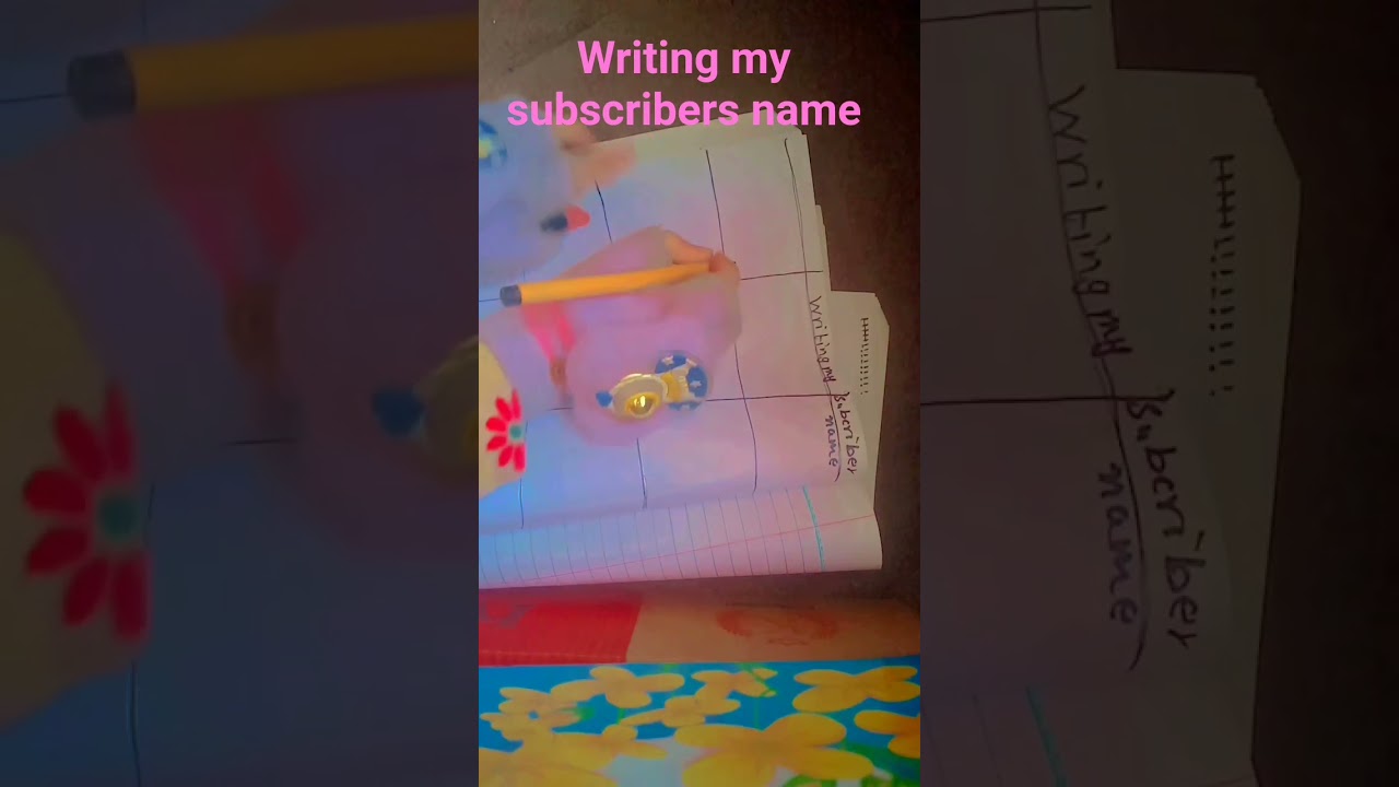writing my subscribers name