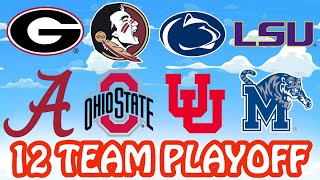 WayTooSoon College Football 12 Team Playoff Predictions!