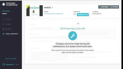 Managed WordPress Dashboard Overview