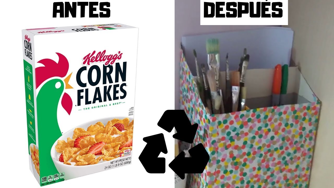 DIY organizador de material con caja de CEREALES//Día mundial del medio ambiente #ecovídeo