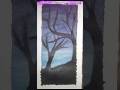 lonely night drawing with watecolour #shorts #artist