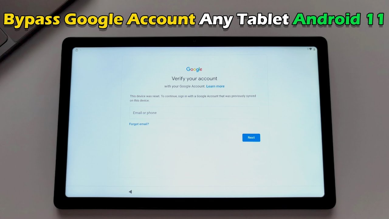 Update New How to Bypass Google Account Any Tablet Android 11