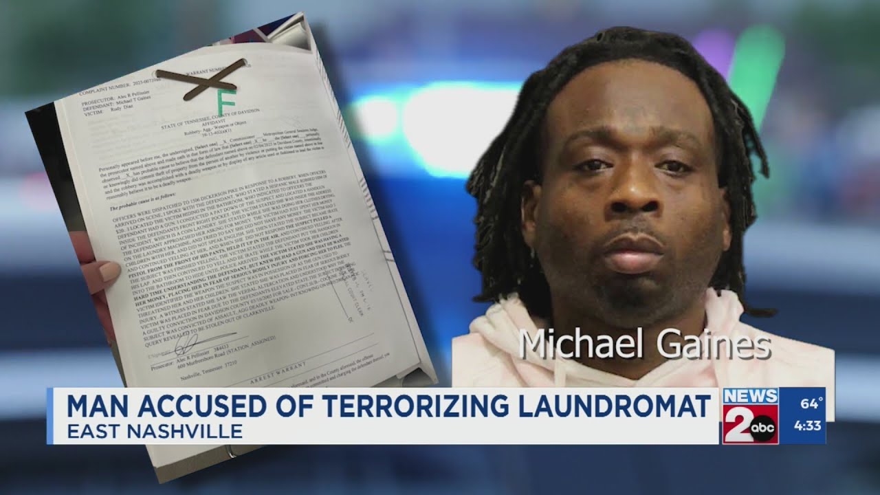 Man accused of threatening customers in East Nashville laundromat - YouTube