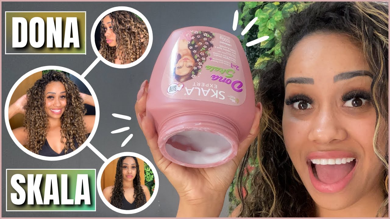 TESTEI O CREME 2 EM 1 DONA SKALA (Hidratação + Finalização dos cachos com Skala)