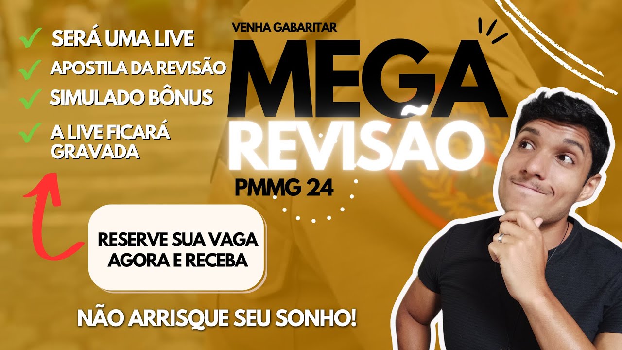Mega Revisão PMMG 2024 (crs) Polícia Militar MG (Prévias) YouTube