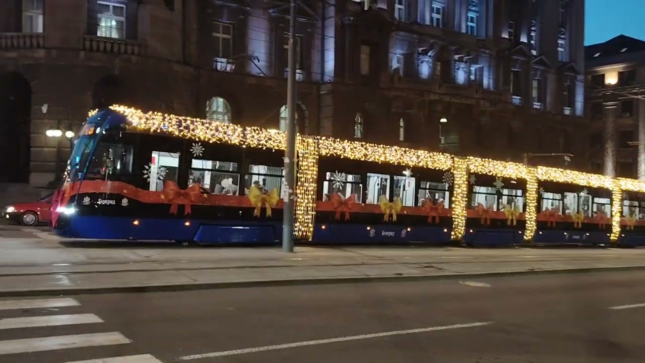 Bozankaya Christmas trams,tatra,and clasic bozankaya trams ,Belgrade,Serbia