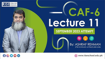 CAF6 (MFA) Lecture 10 for Sep 2023 Attempt By Sir Ashraf Rehman (PHD SCHOLAR, M.PHIL(IT),MBA (MIS)