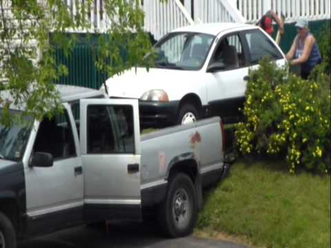 How NOT to tow a car!!