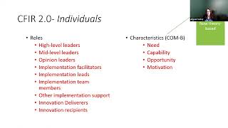 Consolidated Framework for Implementation Research