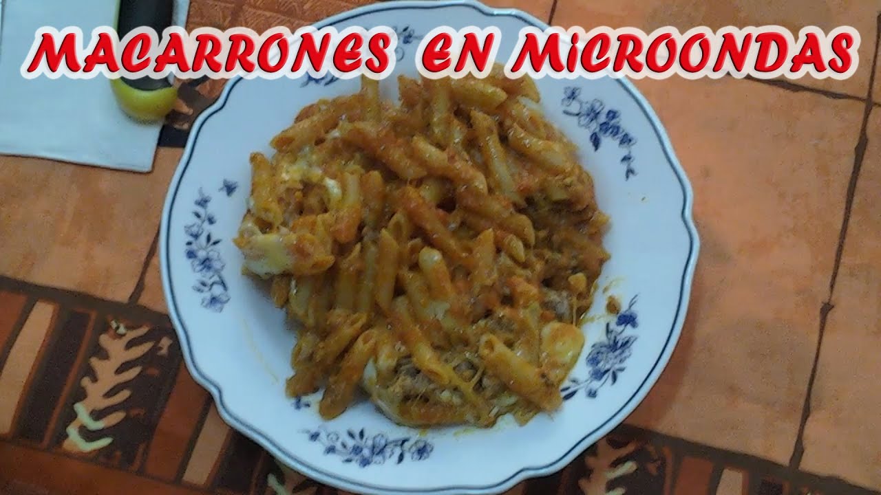 Macarrones en el microondas