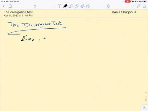 Lecture#22(the divergence test)
