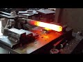 Forging blacksmith's tong blanks (3 heats)