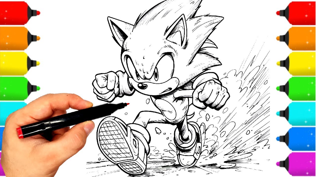 Sonic Coloring Pages NEW Sonic Sonic Team Coloring Pages NEW Sonic 3