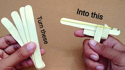 How to make a Gun From Popsicle Stick that shoot Rubber band