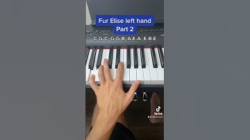 Thumbnail of Fur Elise Left Hand easy piano tutorial (Part 2)
