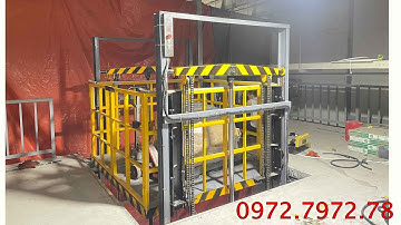 Thang nâng hàng thủy lực 1 tấn 2 tấn 3 tấn 4 tấn  nâng cao 3m 4m 5m 6m