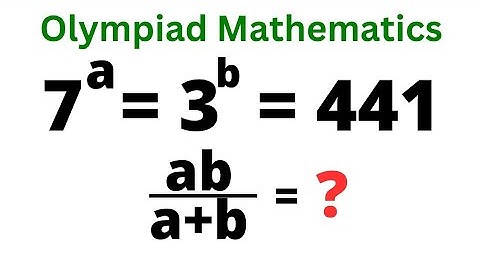 Math Olympiad Question ab/a+b=?