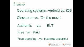 Pete Sharma: Using apps in language teaching (excerpt)