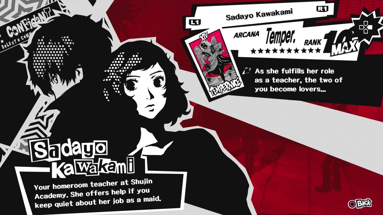 Persona 5 (PS4) - Max Confidant Rank Guide for Temperance Arcana ...